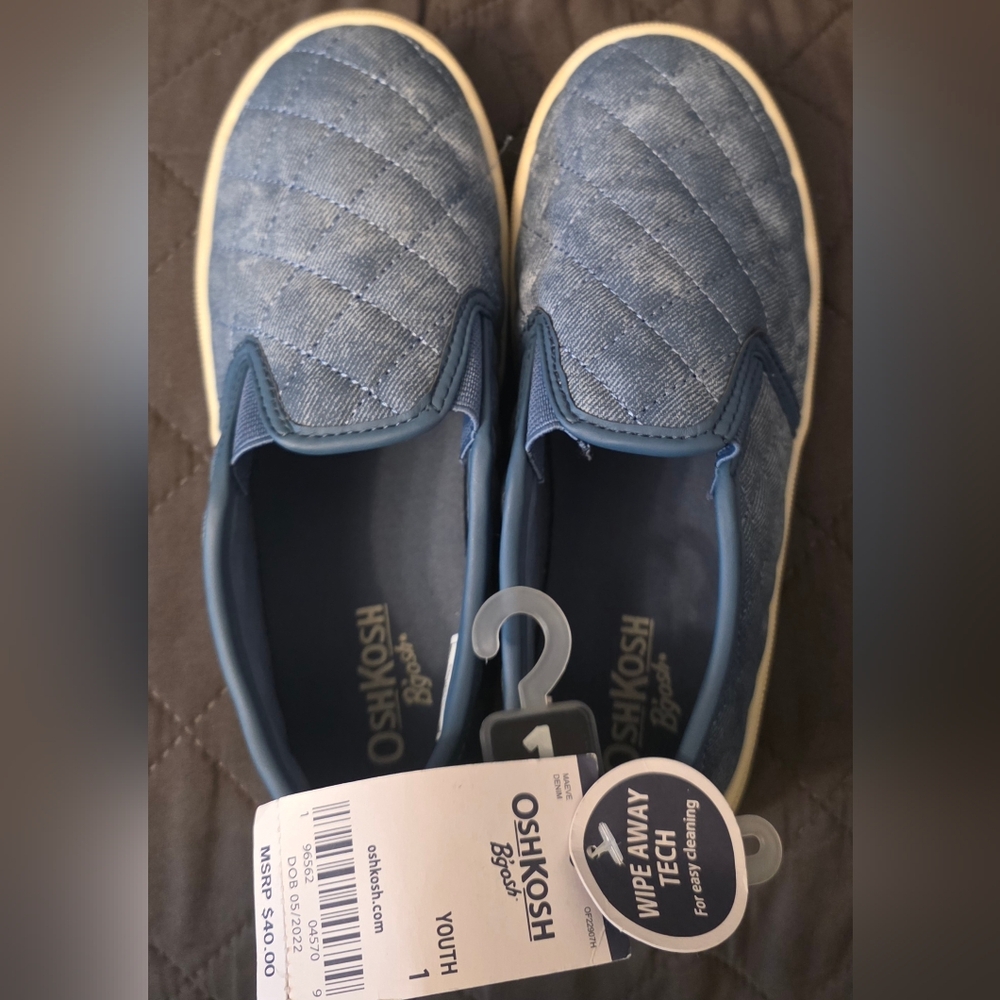 OshKosh B'gosh Blue Quilted Slip-On Shoes
